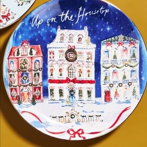 Anthropologie Susannah Garrod Up Tis the Season desert Plate New in Box